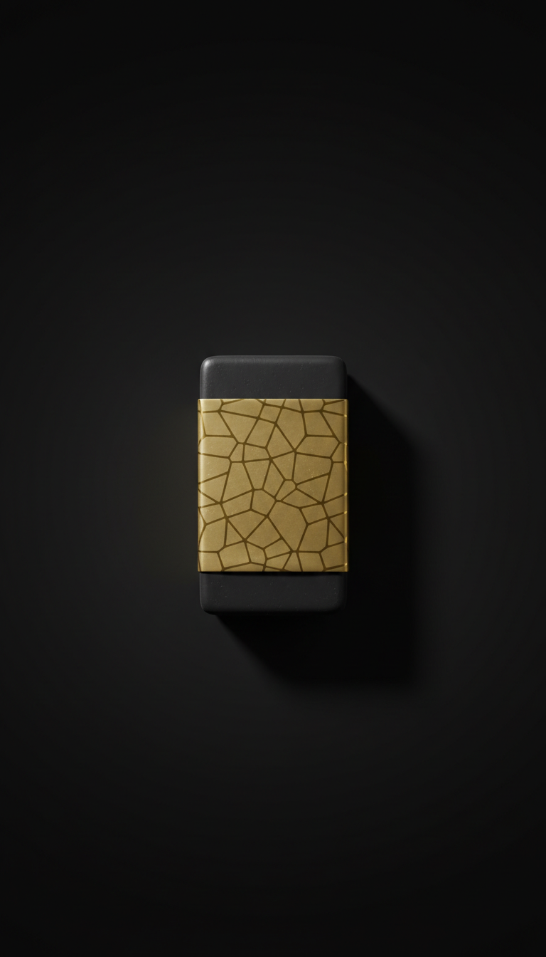 Matte Black Soap With Gold Foil