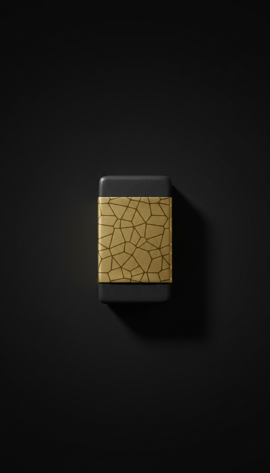 Matte Black Soap With Gold Foil